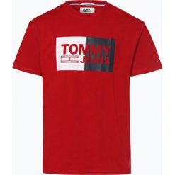 Tommy Jeans - T-shirt męski, czerwony. Czerwone t-shirty męskie z nadrukiem marki Tommy Jeans, l, z dżerseju. Za 159,95 zł.
