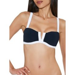Biustonosz bikini "Summer Lounge" w kolorze granatowo-białym. Białe biustonosze Aubade Beachwear & Dessous. W wyprzedaży za 216,95 zł.