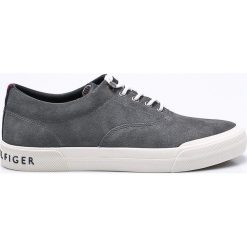 Tommy Hilfiger - Tenisówki. Szare tenisówki męskie marki TOMMY HILFIGER, ze skóry, na sznurówki. W wyprzedaży za 249,90 zł.