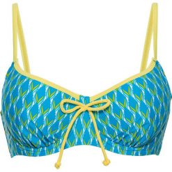 Stroje kąpielowe damskie: Biustonosz bikini na fiszbinach bonprix turkusowo-biały