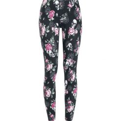Legginsy: Full Volume by EMP Skull Floral Leggings Legginsy czarny