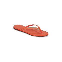 Japonki Havaianas YOU MAXI. Pomarańczowe klapki damskie Havaianas, bez wzorów, bez obcasa. W wyprzedaży za 104,30 zł.