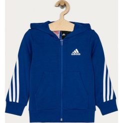 Adidas Performance - Bluza dziecięca 110-176 cm. Niebieskie bluzy chłopięce adidas Performance, z aplikacjami, z bawełny, bez rękawów, z kapturem. Za 199,90 zł.
