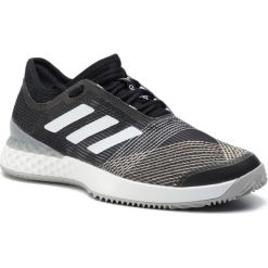 Buty adidas - adizero ubersonic 3 m clay CG6369 Cblack/Ftwwht/Lgrani. Czarne buty sportowe męskie Adidas, z tworzywa sztucznego, bez zapięcia, tenisowe. W wyprzedaży za 329,00 zł.