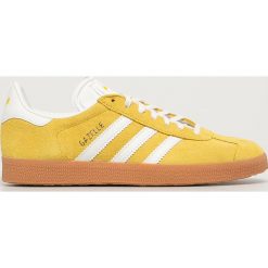 Adidas Originals - Buty Gazelle W. Żółte buty sportowe damskie adidas Originals, bez wzorów, ze skóry, sportowe. Za 399,90 zł.