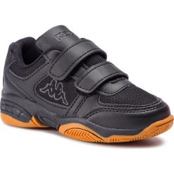 Sneakersy KAPPA - Dacer K 260683K Black/Grey 1116. Czarne trampki chłopięce Kappa, bez wzorów, ze skóry ekologicznej, na rzepy. W wyprzedaży za 89,00 zł.