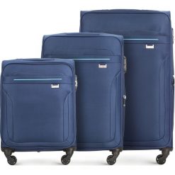 Zestaw walizek V25-3S-26S-90. Niebieskie walizki Wittchen, duże. Za 462,21 zł.