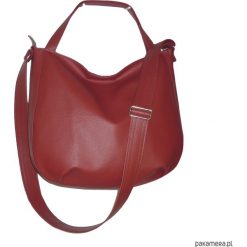 Bordowa torba 3w1, bordowa torba worek. Czerwone torebki klasyczne damskie Pakamera, bez wzorów, na ramię, bez dodatków. Za 135,00 zł.