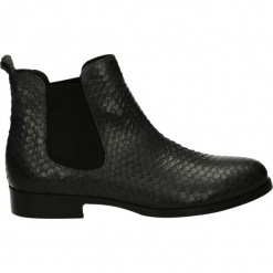 Sztyblety - 3555 ST-A GRI. Czarne botki damskie Venezia, ze skóry. Za 229,00 zł.