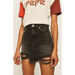 Pepe Jeans - Spódnica jeansowa Rachel Archive. Czarne spódniczki damskie Pepe Jeans, na co dzień, s, bez wzorów, z bawełny, casualowe, z podwyższonym stanem, mini, ołówkowe. Za 279,90 zł.