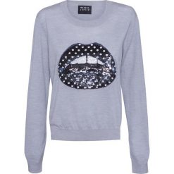 Sweter MARKUS LUPFER POLKA DOT LIPS JOEY. Szare swetry damskie Markus Lupfer, s, z aplikacjami, z wełny, bez rękawów, bez kaptura. W wyprzedaży za 720,00 zł.