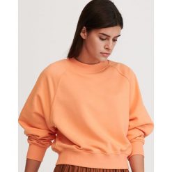 Bluza - Pomarańczowy. Pomarańczowe bluzy damskie Reserved, s, bez wzorów, bez rękawów, bez kaptura. Za 79,99 zł.