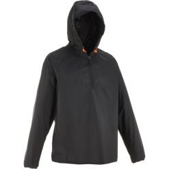 Kurtka turystyczna NH100 Raincut męska. Czarne kurtki męskie QUECHUA, xl, bez wzorów, z poliesteru, bez kaptura. Za 34,99 zł.