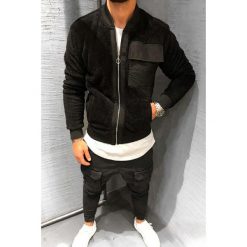 Bluza męska SAUL BLACK. Czarne bluzy męskie Bluza męska SAUL BLACK, s, bez wzorów, bez kołnierzyka, bez rękawów, bez kaptura. W wyprzedaży za 119,00 zł.