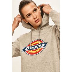 Dickies - Bluza. Szare bluzy damskie Dickies, s, z nadrukiem, z bawełny, bez rękawów, z kapturem. Za 279,90 zł.