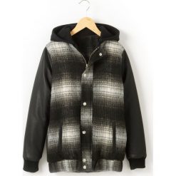 Kurtka z kapturem w stylu Teddy 10-16 lat. Czarne kurtki chłopięce marki R teens, z bawełny, z kapturem. Za 157,50 zł.