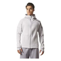 BLUZA ADIDAS ZNE HOOD2 PULS BQ0074. Szare bluzy męskie marki Adidas, m, bez wzorów, bez kołnierzyka, bez rękawów, bez kaptura. Za 249,00 zł.