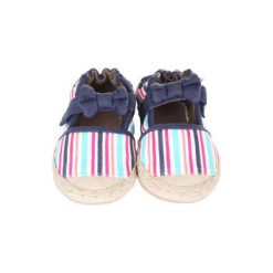 Robeez Girls Baby Bytu do raczkowania COLORFUL ESPADRILLE multicolor. Szare buciki niemowlęce marki Robeez, ze skóry, bez zapięcia. Za 89,00 zł.