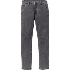 Dżinsy ze stretchem Slim Fit Straight bonprix szary denim. Szare jeansy męskie bonprix, m, bez wzorów. Za 54,99 zł.