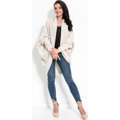 Kardigan narzutka oversize - Beżowy, s/m. Brązowe swetry damskie na lato, s. Za 129,99 zł.