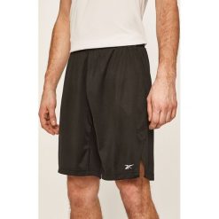 Reebok - Szorty. Czarne spodenki sportowe męskie Reebok, m, z poliesteru, sportowe. Za 89,90 zł.