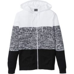 Sweter rozpinany bonprix czarno-biały. Czarne swetry męskie bonprix, m, bez wzorów. Za 99,99 zł.