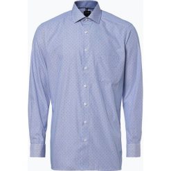 OLYMP Luxor modern Fit - Koszula męska, niebieski. Niebieskie koszule męskie OLYMP Luxor modern Fit, m, w paski, z bawełny, bez kołnierzyka, bez rękawów. Za 249,95 zł.