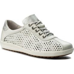 Półbuty JOSEF SEIBEL - Dany 49 75749 782 117 Weiss/Silber. Białe półbuty damskie Josef Seibel, na co dzień, bez wzorów, ze skóry, bez obcasa, na płaskiej podeszwie, bez zapięcia. W wyprzedaży za 199,00 zł.