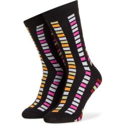Skarpety Wysokie Męskie DOTS SOCKS - DTS-SX-170-X Czarny Kolorowy. Czarne skarpetki męskie w kolorowe wzory, z elastanu. Za 19,90 zł.