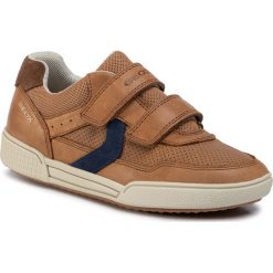 Sneakersy GEOX - J Poseido B. A J02BCA 0CLME C6N4E D Cognac/Blue. Pomarańczowe trampki chłopięce Geox, bez wzorów, z zamszu, na rzepy. W wyprzedaży za 229,00 zł.