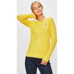 Polo Ralph Lauren - Sweter. Żółte swetry damskie Polo Ralph Lauren, s, bez wzorów, z wełny, bez rękawów, bez kaptura. W wyprzedaży za 499,90 zł.
