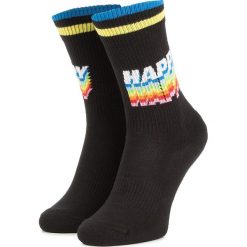 Skarpety Wysokie Damskie HAPPY SOCKS - ATHAP27-0100 Czarny. Czarne skarpetki damskie Happy Socks, bez wzorów, z elastanu. Za 47,90 zł.