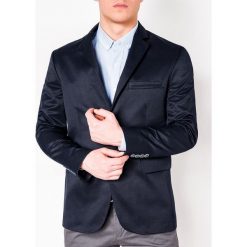 Marynarka męska elegancka M155 - ciemnogranatowa. Niebieskie marynarki męskie Ombre Clothing, xl, bez wzorów, z bawełny, eleganckie. Za 79,00 zł.