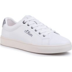 Sneakersy S.OLIVER - 5-23660-24 White Uni 107. Białe półbuty damskie S.Oliver, na co dzień, bez wzorów, ze skóry ekologicznej, bez obcasa, na płaskiej podeszwie, bez zapięcia. Za 279,00 zł.