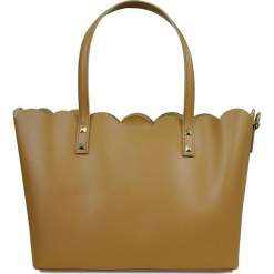 Skórzany shopper bag "Adelie" w kolorze karmelowym - 31 x 24 x 16 cm. Brązowe shopper bag damskie Spécial maroquinerie, z materiału. W wyprzedaży za 272,95 zł.