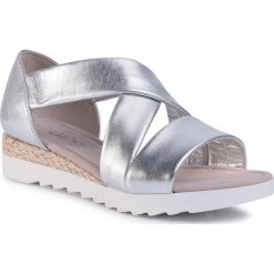 Espadryle GABOR - 42.711.10 Silber (Jute). Szare espadryle damskie Gabor, bez wzorów, ze skóry, bez obcasa. Za 399,00 zł.