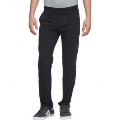 Spodnie chino - Slim fit - w kolorze ciemnoszarym. Czarne chinosy męskie marki Adidas, w paski, z bawełny. W wyprzedaży za 152,95 zł.