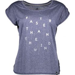 Koszulka funkcyjna "Helle" w kolorze niebiesko-szarym. Szare t-shirty damskie marki Odlo Women, xs, z nadrukiem, z materiału, sportowe, z okrągłym kołnierzem. W wyprzedaży za 85,95 zł.