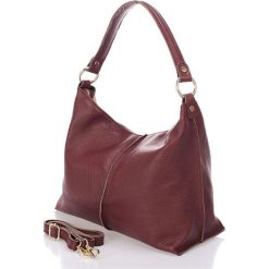 Torebki klasyczne damskie: Skórzana torebka w kolorze bordowym – 33 x 27 x 13 cm
