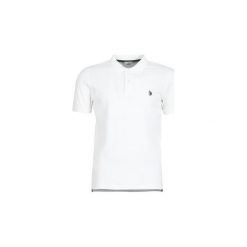 Koszulki polo z krótkim rękawem U.S Polo Assn. INSTITUTIONAL POLO. Białe koszulki męskie U.S. Polo Assn., s, bez wzorów, z krótkim rękawem. Za 208,20 zł.