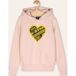 G-Star Raw - Sweter dziecięcy 128-164 cm. Różowe swetry dziewczęce G-Star RAW, z nadrukiem, z bawełny, retro, z kapturem, bez rękawów, z kapturem. W wyprzedaży za 181,90 zł.