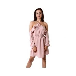 Guess Sukienka Damska Violet Te Ruffle Sukienka Pink (Rozmiar M). Różowe sukienki damskie marki Guess, m, z aplikacjami. Za 0,00 zł.