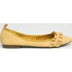 Corina - Baleriny. Żółte baleriny damskie marki Corina, z materiału. W wyprzedaży za 49,90 zł.