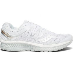 Buty sportowe "Hurricane Iso" w kolorze białym. Białe buty sportowe damskie Saucony, z materiału. W wyprzedaży za 363,95 zł.