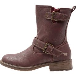 Buty zimowe damskie: Mustang Botki kowbojki i motocyklowe bordeaux