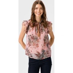 Liu Jo Top Różowy Beżowy. Różowe bluzki damskie Liu Jo, na imprezę, l, w kwiaty, z poliesteru, bez kołnierzyka, bez rękawów. Za 729,95 zł.