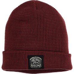 Czapki damskie: Czapka beanie „Waffle” w kolorze czerwonym