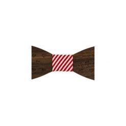 Mucha męska drewniana EM Men's Accessories. Pomarańczowe muszki męskie Em men's accessories, na spotkanie biznesowe, bez wzorów, z materiału, wizytowe. Za 129,99 zł.