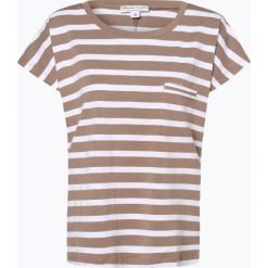 Marie Lund - T-shirt damski, beżowy. Brązowe t-shirty damskie marki Marie Lund, m, w paski, z dżerseju, bez kołnierzyka. Za 49,95 zł.