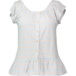 Koszulka w kolorze białym. Białe koszulki damskie Tom Tailor, xs, w paski, z okrągłym kołnierzem. W wyprzedaży za 58,95 zł.